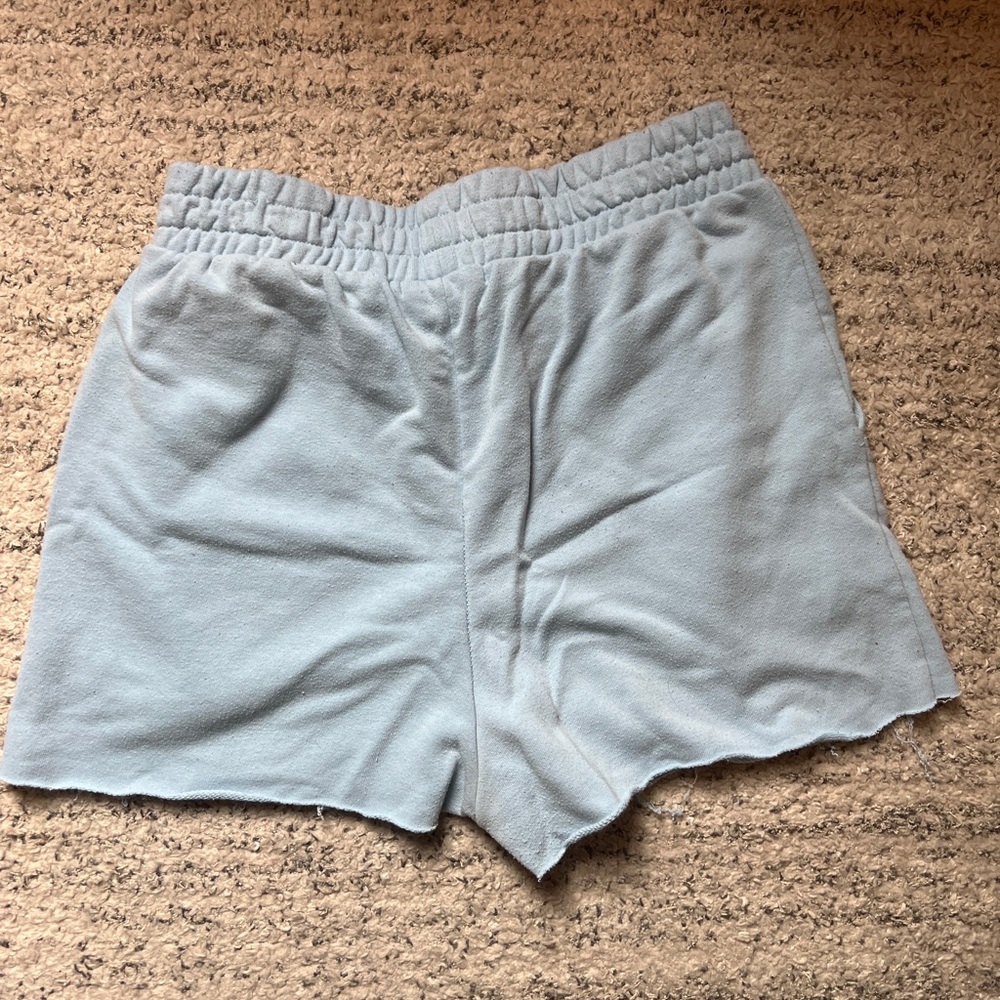 light blue comfy shorts
